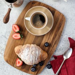 TeakHaus Edge Grain Cutting Board W/Rounded Edge (Small) | 12" X 8" X 0.55" -All-Clad Shop 02.3 elegant 202