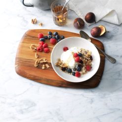 TeakHaus Edge Grain Cutting Board W/Rounded Edge (Medium) | 14" X 9.5" X 0.55" -All-Clad Shop 02.6 elegant 203