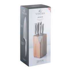 Viners 5-Piece Knife Block Set | Acacia -All-Clad Shop 0305.185 2 1