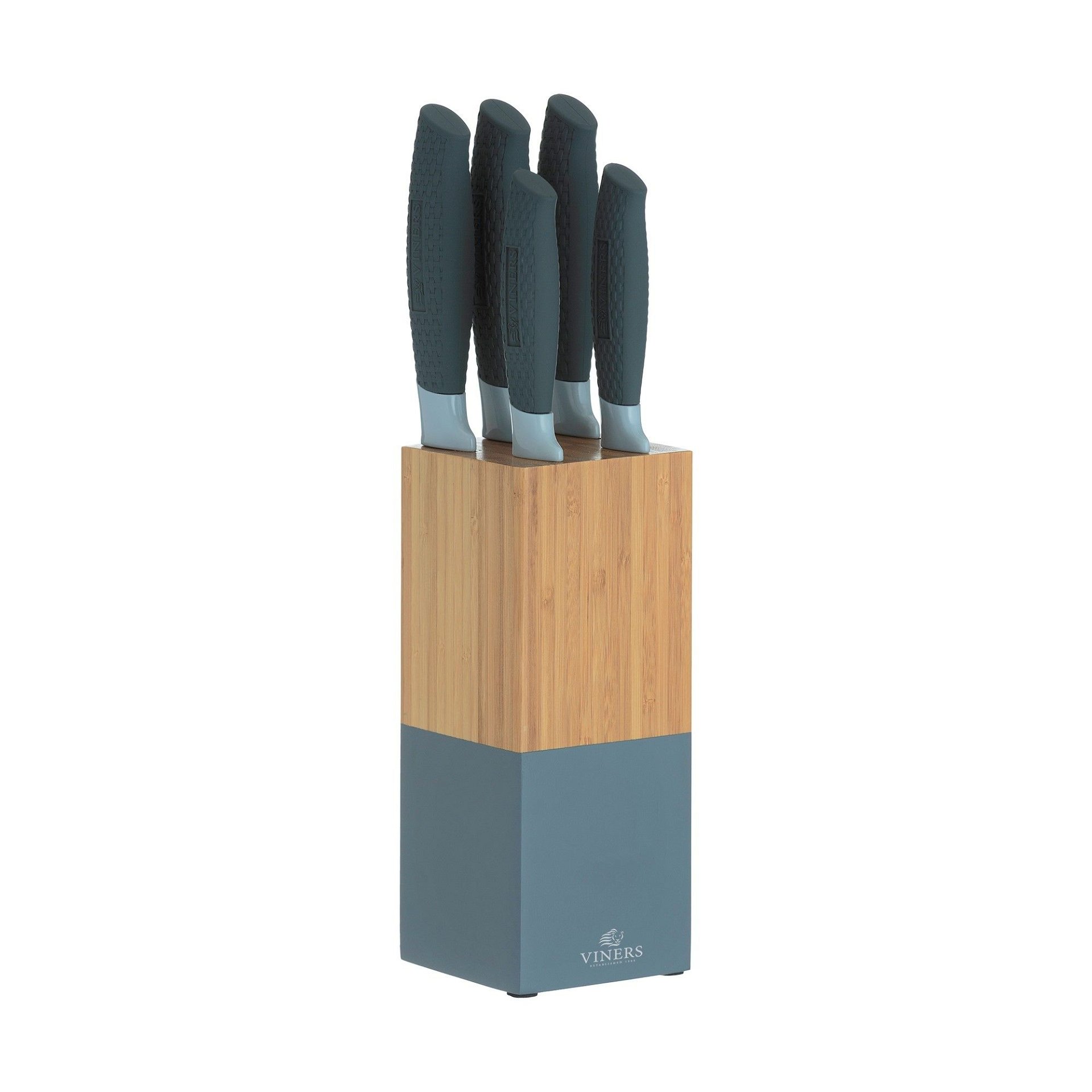 Viners Horizon 6-Piece Knife Block Set |Grey Viners Horizon 6-Piece Knife Block Set |Grey -All-Clad Shop 0305.194 1 1