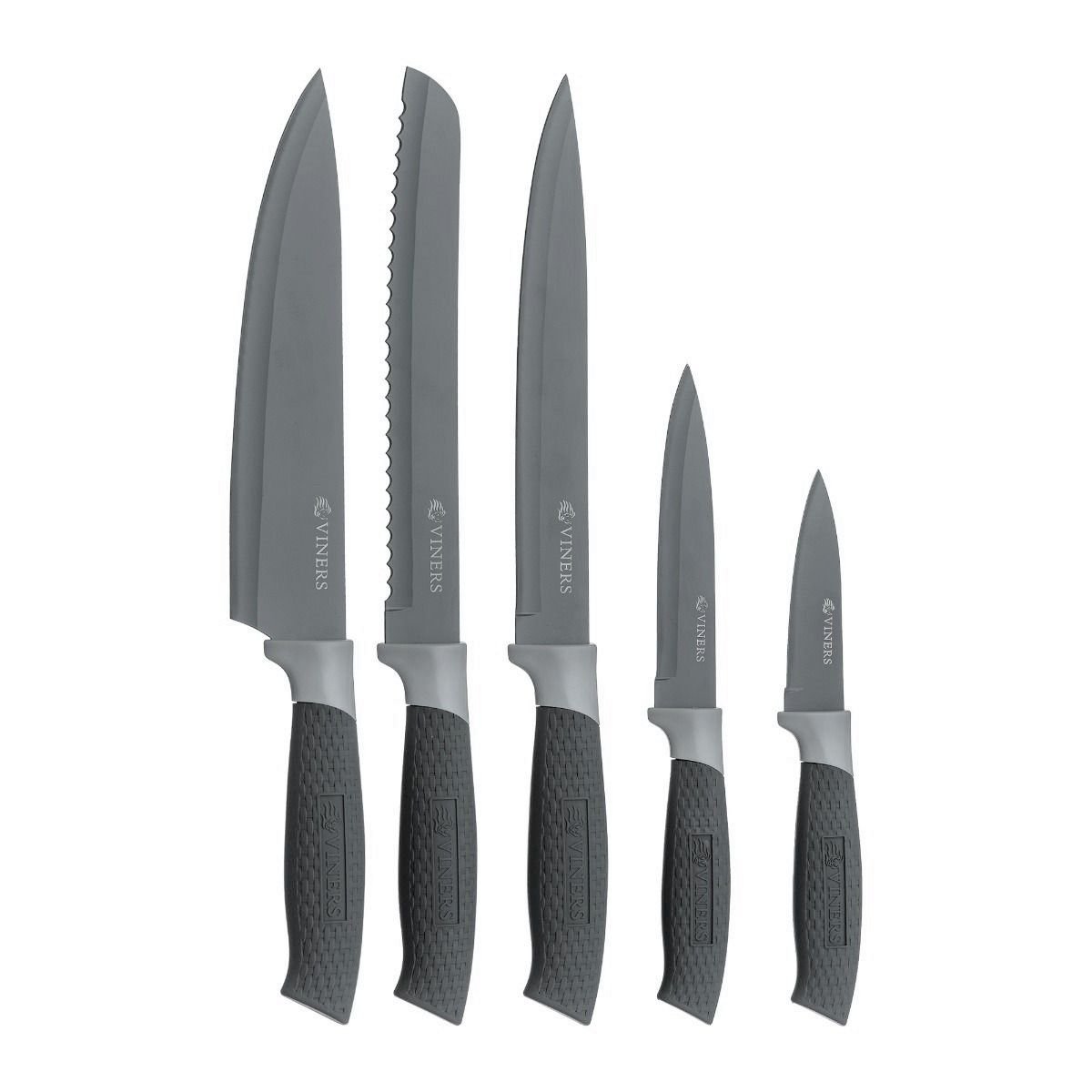 Viners Horizon 6-Piece Knife Block Set |Grey Viners Horizon 6-Piece Knife Block Set |Grey -All-Clad Shop 0305.194 3