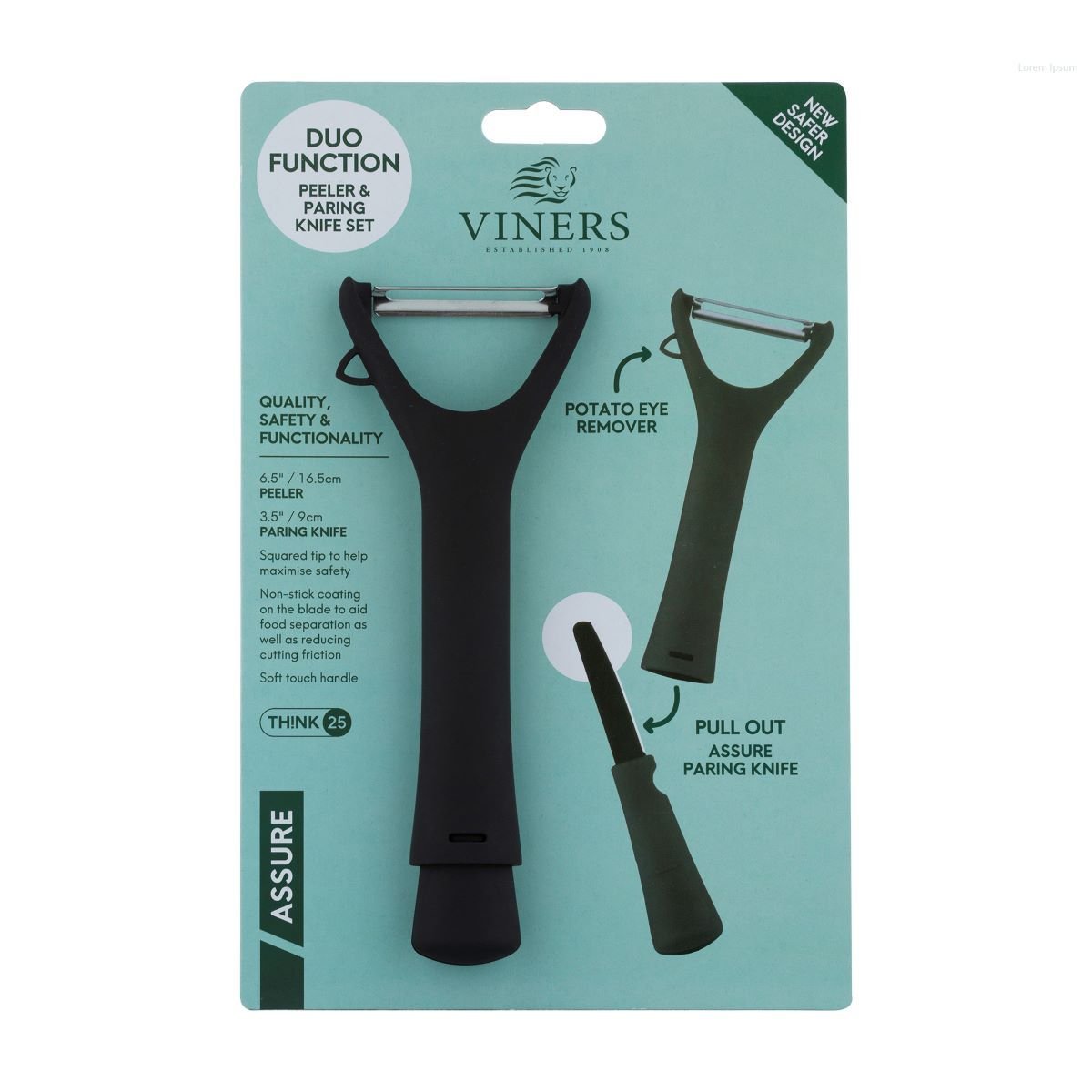 Viners Assure Duo Peeler & Paring Knife Viners Assure Duo Peeler & Paring Knife -All-Clad Shop 0305.219u 2