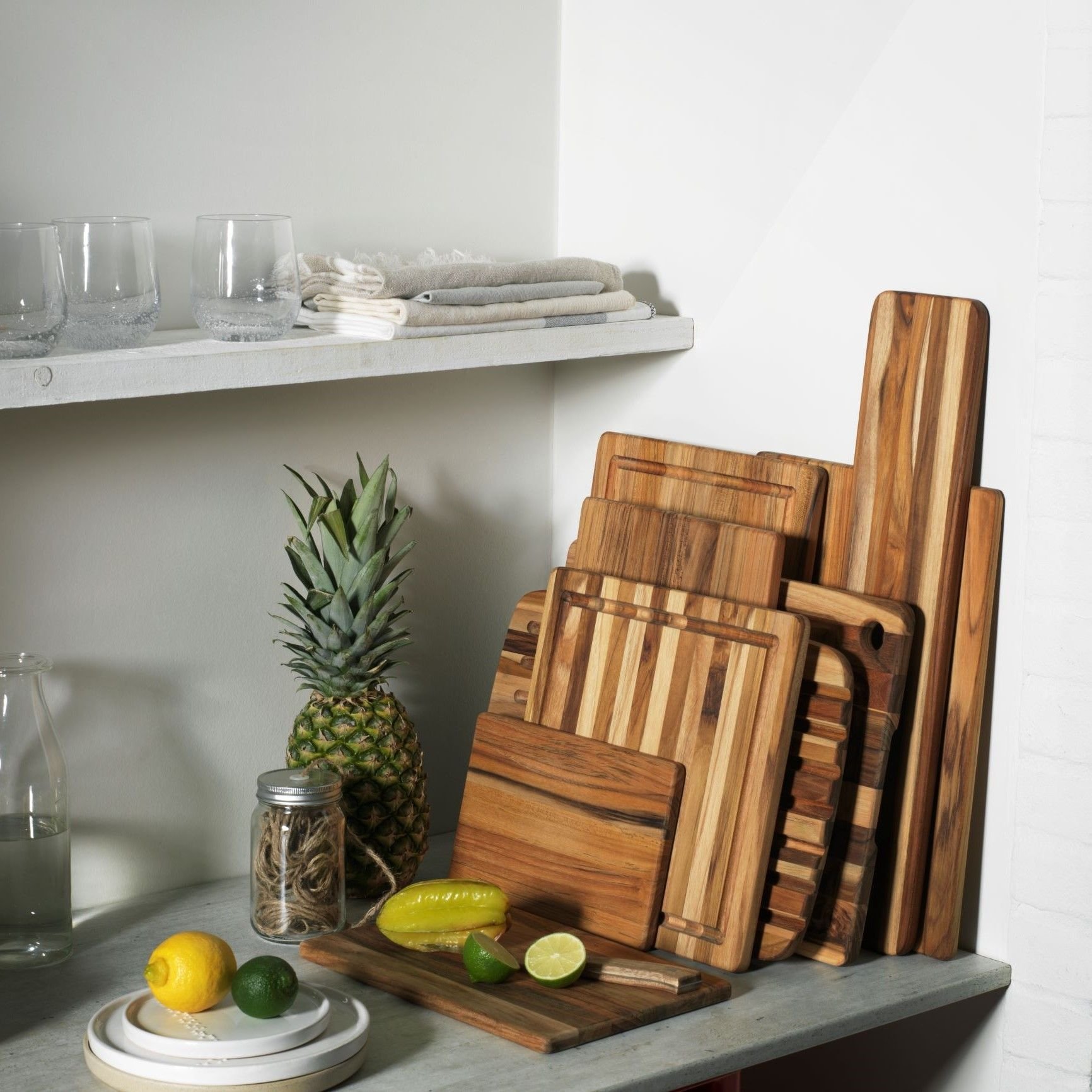 TeakHaus Edge Grain Cutting/Serving Board (Rectangle) | 12" x 8" x 0.55" TeakHaus Edge Grain Cutting/Serving Board (Rectangle) | 12" X 8" X 0.55" -All-Clad Shop 04.2 essential