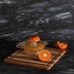 TeakHaus Edge Grain Cutting/Serving Board + Juice Canal (Square) | 11.75" X 11.75" X 0.5" -All-Clad Shop 04.4 essential 407