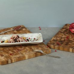 TeakHaus End Grain Cutting/Serving Board + Juice Canal (Rectangle) | 18" X 14" X 1" -All-Clad Shop 08.4 scandi 801 802 1