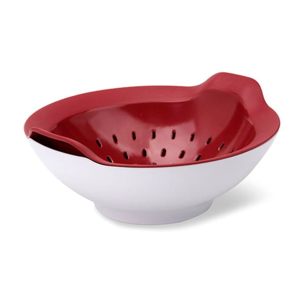 Prepara Berry Bowl | White/Red Prepara Berry Bowl | White/Red -All-Clad Shop 1015