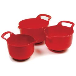 Norpro 3-Piece Mixing Bowl Set | Red