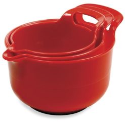 Norpro 3-Piece Mixing Bowl Set | Red -All-Clad Shop 1020nested 1