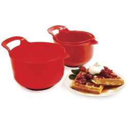 Norpro 3-Piece Mixing Bowl Set | Red -All-Clad Shop 1020wpropsw