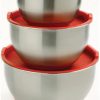 Norpro Stainless-Steel Mixing Bowl Set W/ Lids - 3 Pcs -All-Clad Shop 10446 stack compressed