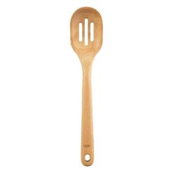 OXO Slotted Wooden Spoon 3 OXO Slotted Wooden Spoon -All-Clad Shop 1058021 oxo slotted wooden spoon