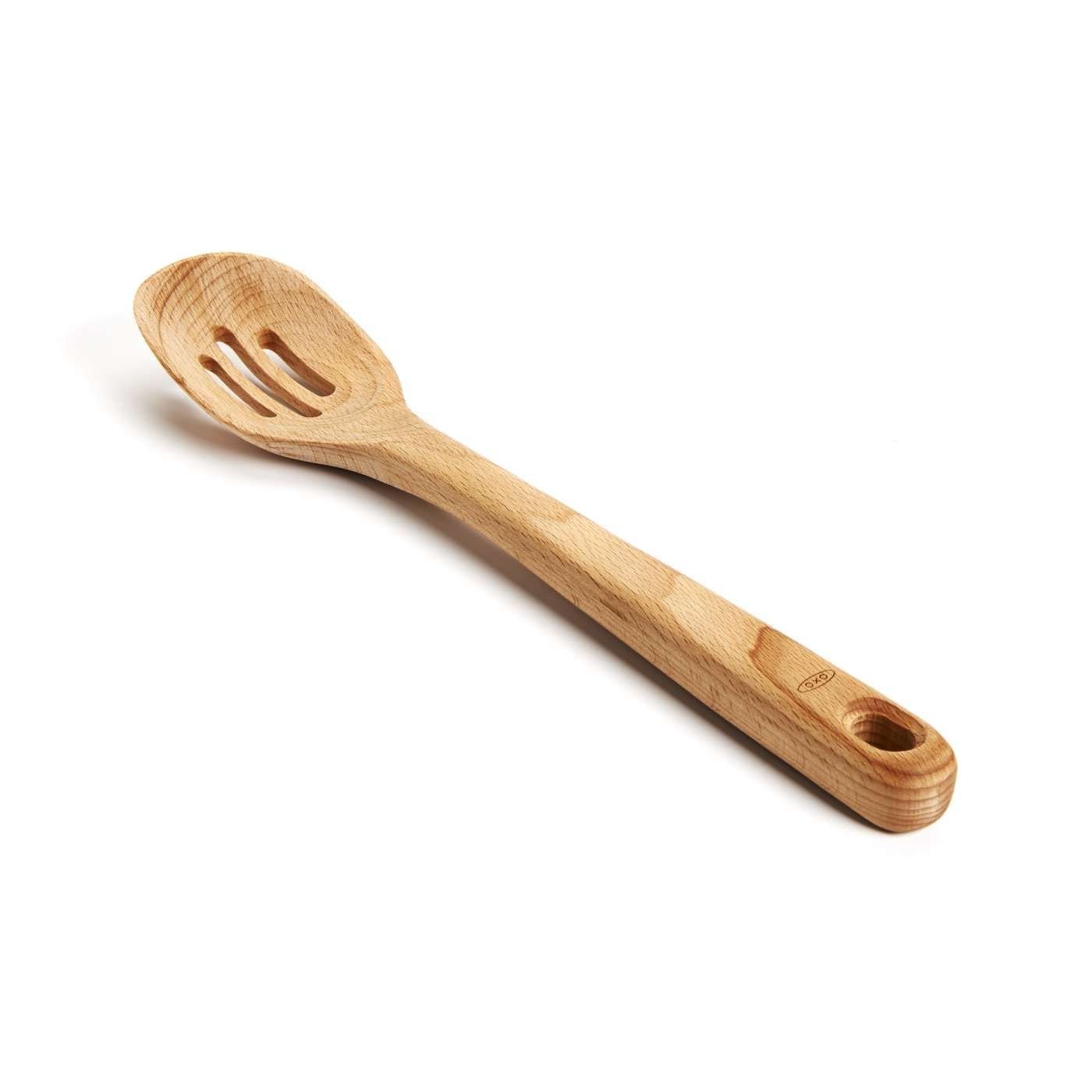 OXO Slotted Wooden Spoon OXO Slotted Wooden Spoon -All-Clad Shop 1058021 oxo wooden spoon slotted