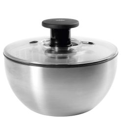 OXO Steel Salad Spinner -All-Clad Shop 1071497 oxo steel salad spinner