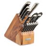 Wusthof Cutlery Wusthof Classic Ikon 15-Piece Block Set | Acacia 2 Wusthof Cutlery Wusthof Classic Ikon 15-Piece Block Set | Acacia -All-Clad Shop 1090371501 classic ikon 15pc block set acacia