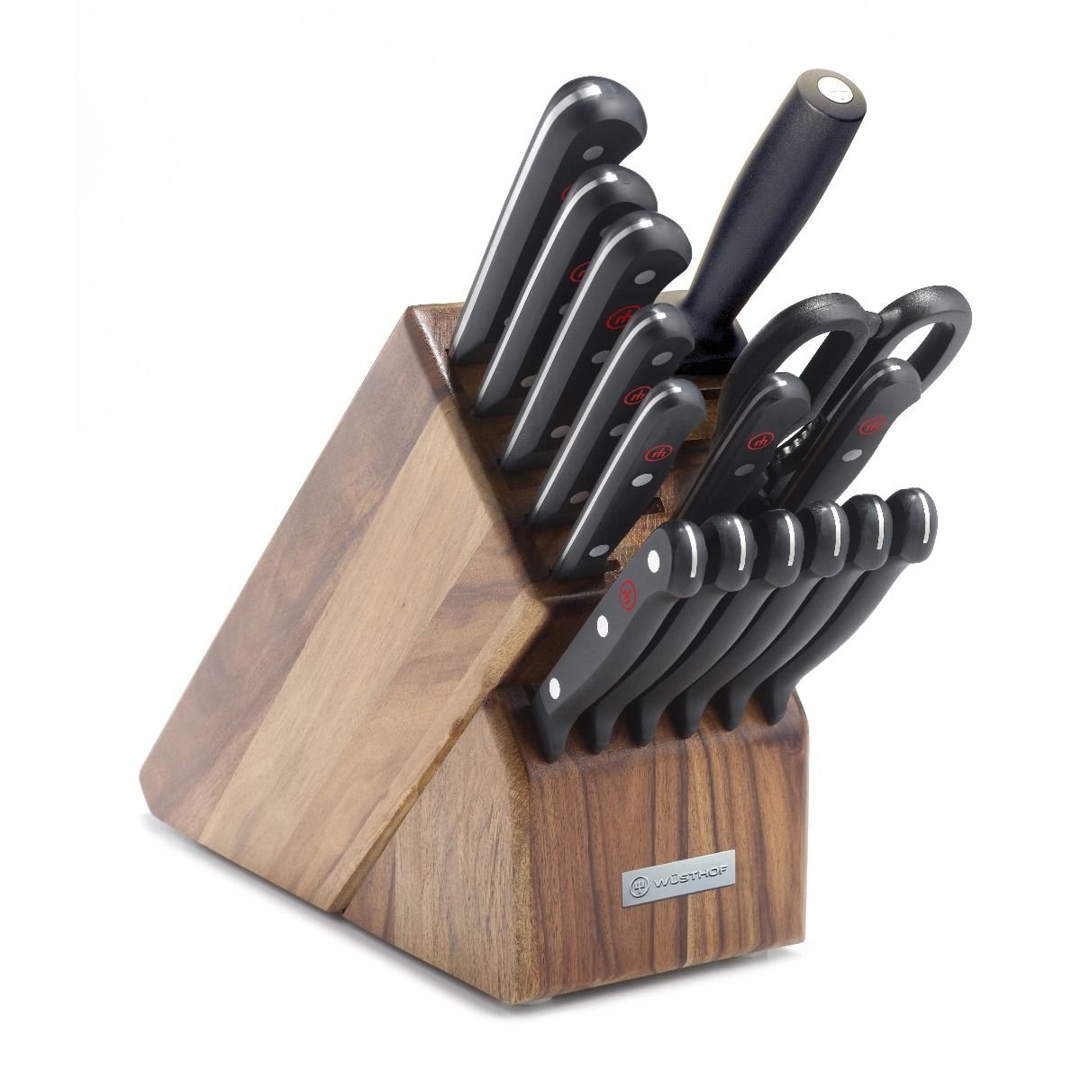 Wusthof Gourmet 16-Piece Knife Block Set | Acacia Wusthof Cutlery Wusthof Gourmet 16-Piece Knife Block Set | Acacia -All-Clad Shop 1095071607 gourmet 16pc block set acacia