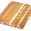 TeakHaus Edge Grain Cutting Board W/Small Board + Juice Canal (Rectangle) | 16" X 12" X 1.25"