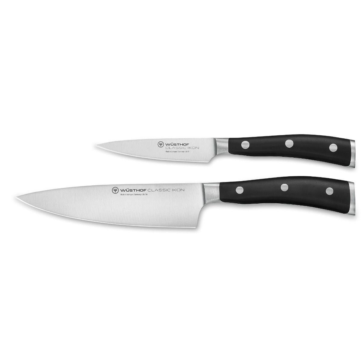 Wusthof Classic Ikon 2-Piece Prep Knife Set | Paring & Cook's Knives Wusthof Cutlery Wusthof Classic Ikon 2-Piece Prep Knife Set | Paring & Cook's Knives -All-Clad Shop 1120360210 clik 2pc prep set