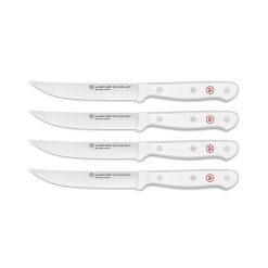 Wusthof Cutlery Wusthof Gourmet 4-Piece Steak Knife Set | White Handles