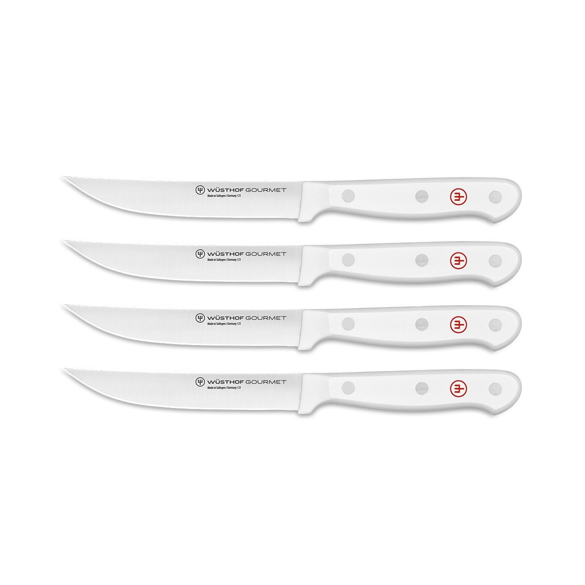 Wusthof Gourmet 4-Piece Steak Knife Set | White Handles Wusthof Cutlery Wusthof Gourmet 4-Piece Steak Knife Set | White Handles -All-Clad Shop 1125460401 d675d9b6 ed07 4775 954f 71f07a30c99c