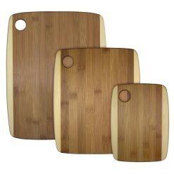 Totally Bamboo All-Natural Bamboo Two-Tone 3-Piece Cutting Board Set