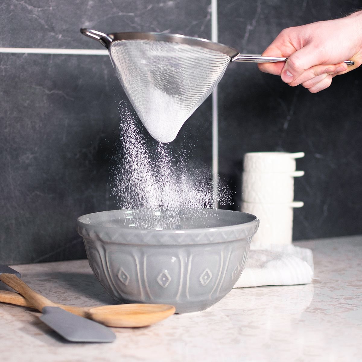 Mason Cash Color Mix S30 (1.15 Qt) Mixing Bowl | Grey Mason Cash Color Mix S30 (1.15 Qt) Mixing Bowl | Grey -All-Clad Shop 2002.129u 2