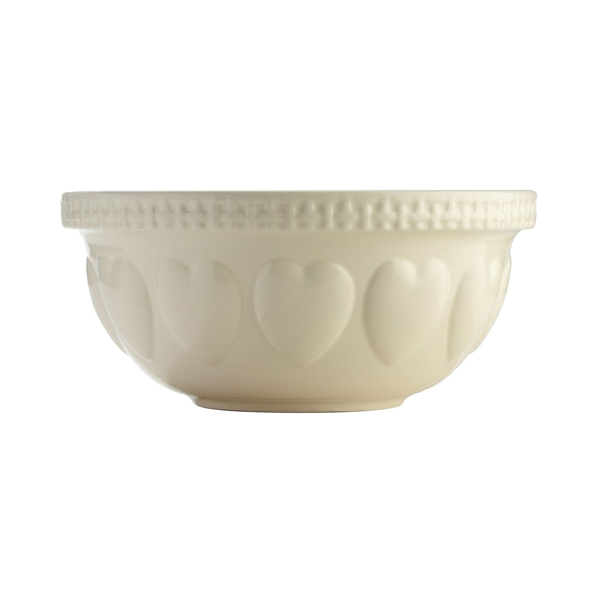Mason Cash Hearts S12 (4.25 Qt) Mixing Bowl | Cream Mason Cash Hearts S12 (4.25 Qt) Mixing Bowl | Cream -All-Clad Shop 2006.008u 1