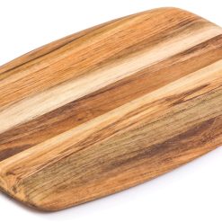 TeakHaus Edge Grain Cutting Board W/Rounded Edge (Medium) | 14" X 9.5" X 0.55" -All-Clad Shop 203.3 elegant