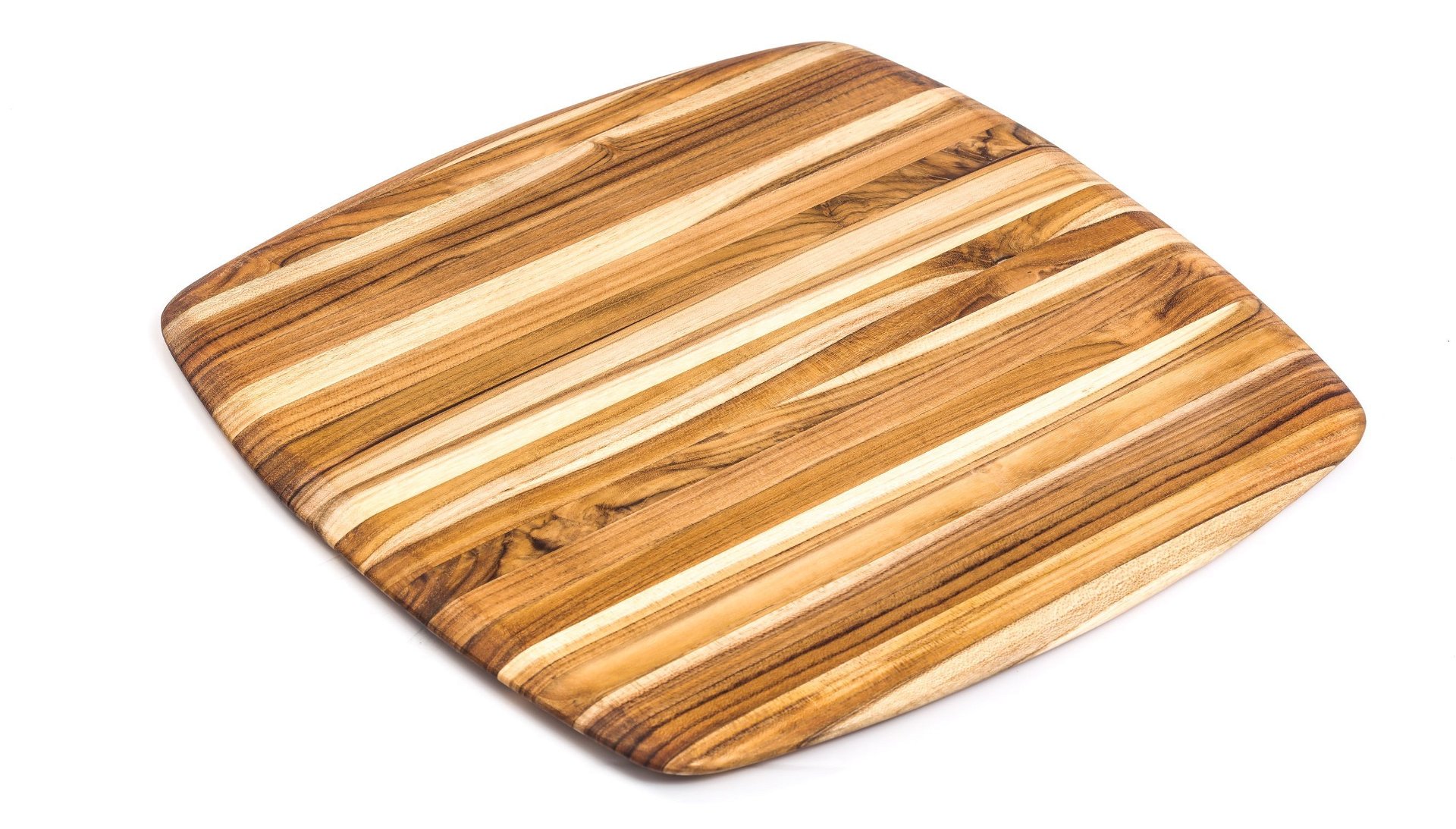 TeakHaus Square Edge Grain Cutting Board w/Rounded Edge (Large) | 16" x 16" x 0.55" TeakHaus Square Edge Grain Cutting Board W/Rounded Edge (Large) | 16" X 16" X 0.55" -All-Clad Shop 206.2 elegant