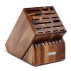 Wusthof Cutlery Wusthof 25-Slot Mega Knife Block | Acacia -All-Clad Shop 2099602501 25 slot acacia block