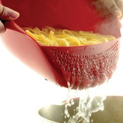 Norpro Serving Bowl With Strainer 8 Norpro Serving Bowl With Strainer -All-Clad Shop 2176 straining noodlesw