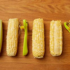 Kuhn Rikon 6" Corn Zipper With Silk Brush | Yellow -All-Clad Shop 2228 2229 corn zipper withbrush gif2 1