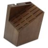Zwilling J.A. Henckels Pro Walnut 18 Slot Slant Knife Block -All-Clad Shop 25488