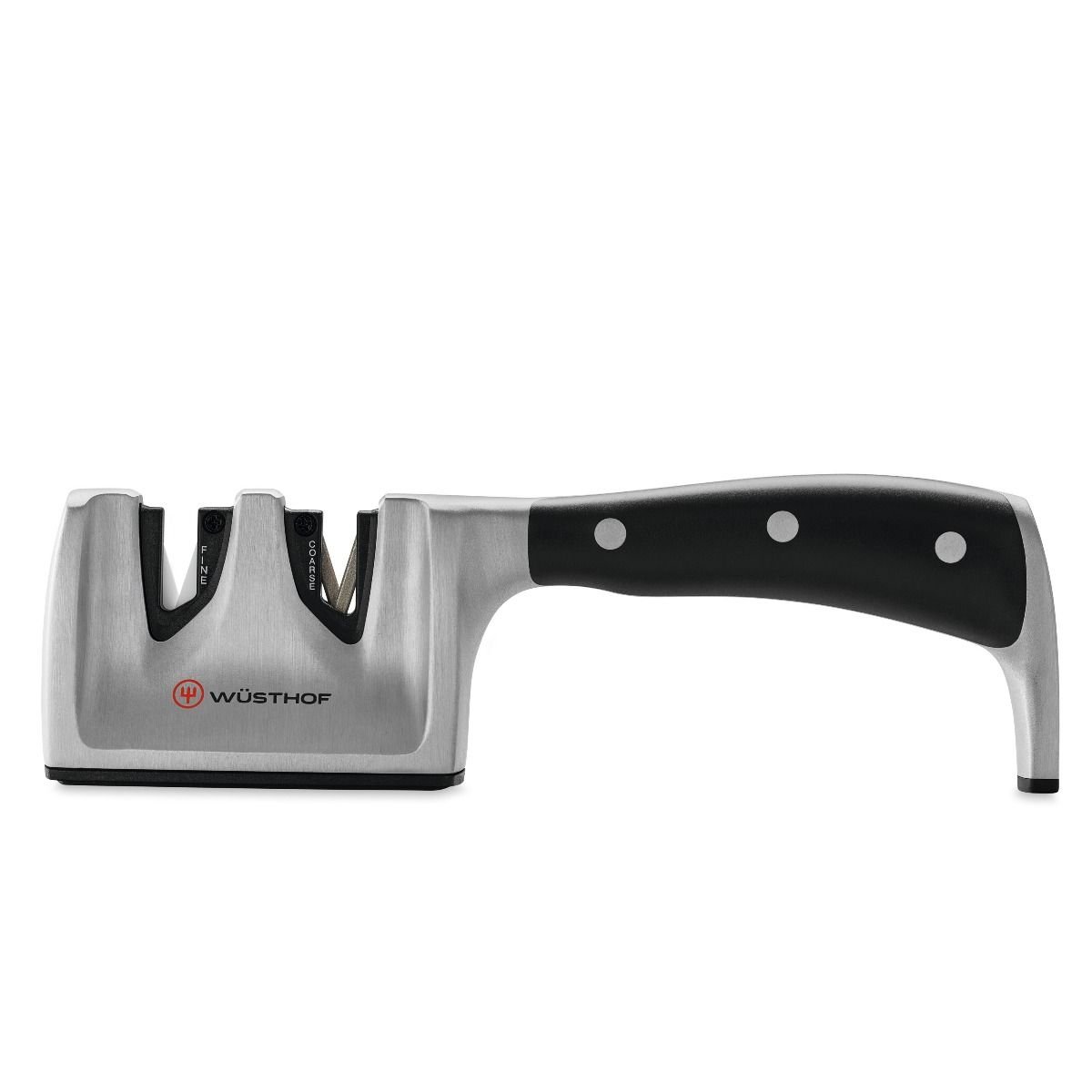 Wusthof Classic Ikon 2-Stage Handheld Knife Sharpener Wusthof Cutlery Wusthof Classic Ikon 2-Stage Handheld Knife Sharpener -All-Clad Shop 3060388001 ikon sharpener front 01