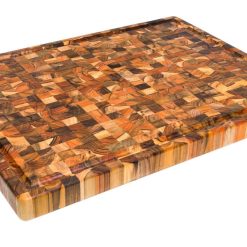 TeakHaus End Grain Carving Board W/Hand Grip + Juice Canal (Rectangle) | 24" X 18" X 1.5" -All-Clad Shop 333 proteak end grain cutting board 24x18 1