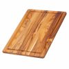 TeakHaus Edge Grain Cutting/Serving Board + Juice Canal (Rectangle) | 15.75" X 11" X 0.5" -All-Clad Shop 405 essential