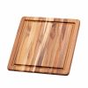 TeakHaus Edge Grain Cutting/Serving Board + Juice Canal (Square) | 11.75" X 11.75" X 0.5" 2 TeakHaus Edge Grain Cutting/Serving Board + Juice Canal (Square) | 11.75" X 11.75" X 0.5" -All-Clad Shop 407 essential