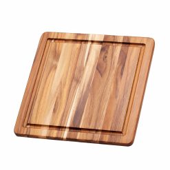 TeakHaus Edge Grain Cutting/Serving Board + Juice Canal (Square) | 11.75" X 11.75" X 0.5"
