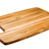 TeakHaus Edge Grain Cutting Board W/Hold Handle (Rectangle) | 18" X 12" X 0.75" 1 TeakHaus Edge Grain Cutting Board W/Hold Handle (Rectangle) | 18" X 12" X 0.75" -All-Clad Shop 518 proteak edge grain cutting board with center handle