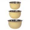 Danica Brands Now Designs By Danica Stainless Steel Mixing Bowls (Set Of 3) | Matte Sunrise -All-Clad Shop 5205002 nd set3 mixing bowls sunrise main