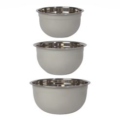 Danica Brands Now Designs By Danica Stainless Steel Mixing Bowls (Set Of 3) | Matte Fog