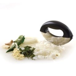 Norpro Stainless Steel Mezzaluna Chopper Knife 5 Norpro Stainless Steel Mezzaluna Chopper Knife -All-Clad Shop 578 stainless steel mezzaluna