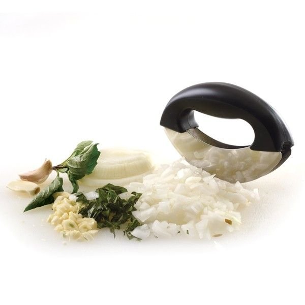 Norpro Stainless Steel Mezzaluna Chopper Knife Norpro Stainless Steel Mezzaluna Chopper Knife -All-Clad Shop 578 stainless steel mezzaluna