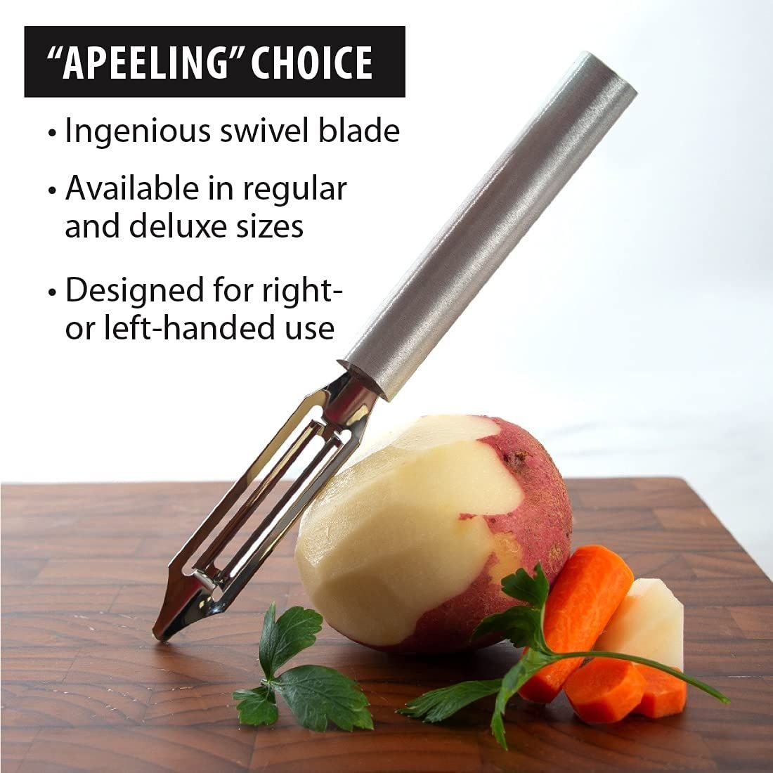 Rada Cutlery Deluxe Vegetable Peeler | Silver Rada Cutlery Deluxe Vegetable Peeler | Silver -All-Clad Shop