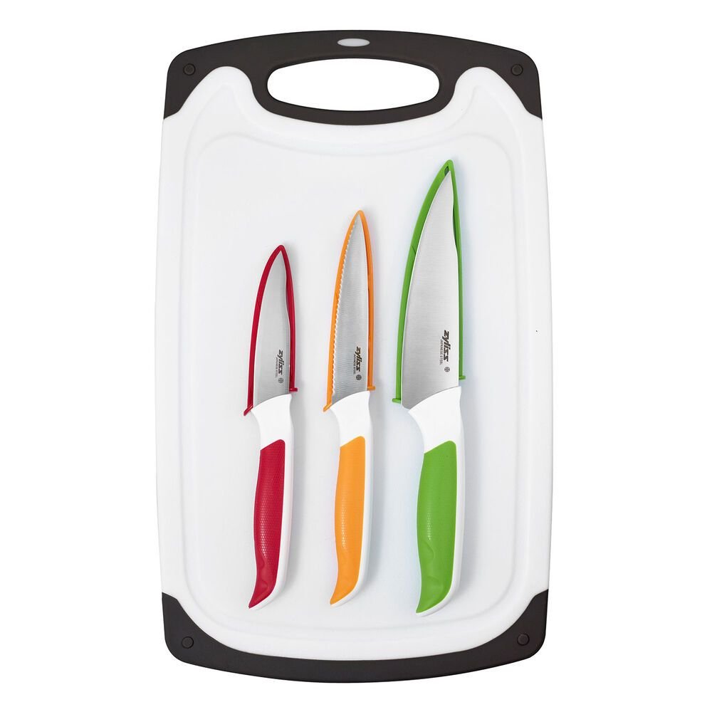 Zyliss Comfort Cutting Board & Knife Set Zyliss Comfort Cutting Board & Knife Set -All-Clad Shop 6562144 0920 vs