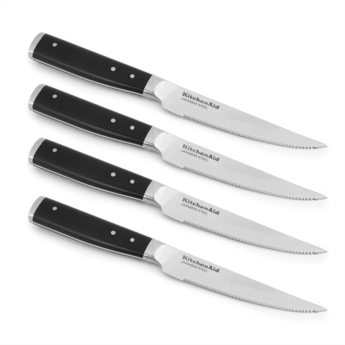 KitchenAid Gourmet Forged 4-Piece 4.5" Steak Knife Set | Serrated KitchenAid Non-Electrics KitchenAid Gourmet Forged 4-Piece 4.5" Steak Knife Set | Serrated -All-Clad Shop