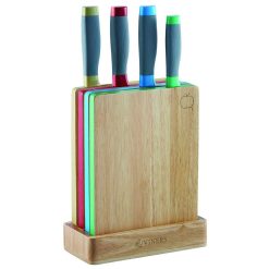 Viners Assure Color Coded Knife Block & Board Set
