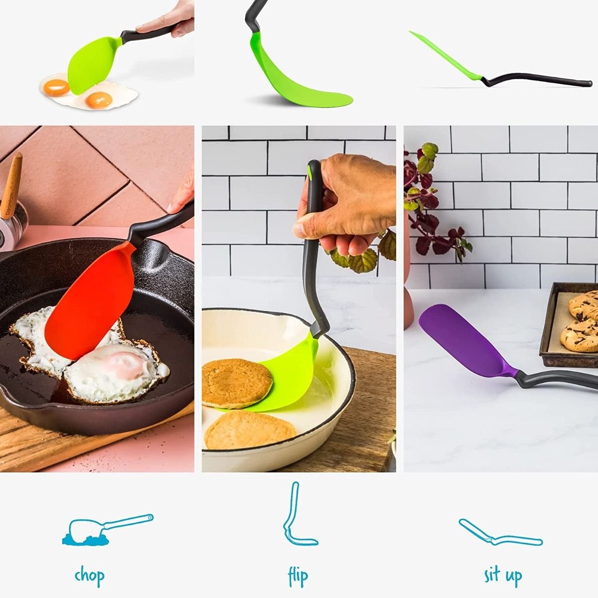 Dreamfarm Chopula Silicone Spatula| Green Dreamfarm Chopula Silicone Spatula| Green -All-Clad Shop 71efqsjutll. ac sl1500
