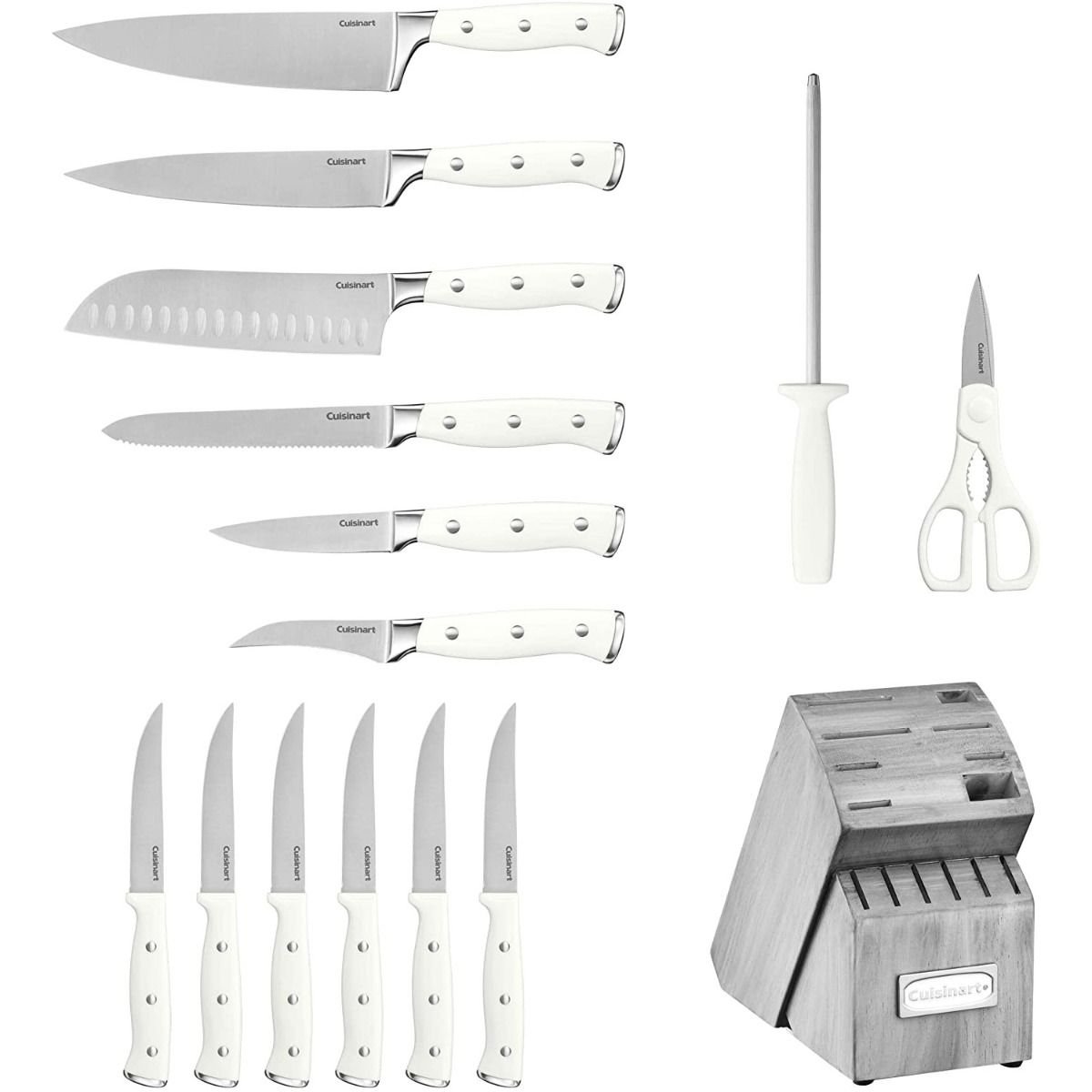 Cuisinart 15-piece Triple Rivet Cutlery Block Set | Grey Block Cuisinart 15-piece Triple Rivet Cutlery Block Set | Grey Block -All-Clad Shop 71i6iqrf9rl. ac sl1500