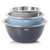 OXO 3-Piece Stainless Steel Mixing Bowl Set | Grey & Blue 1 OXO 3-Piece Stainless Steel Mixing Bowl Set | Grey & Blue -All-Clad Shop 71snh axhrl. sl1500
