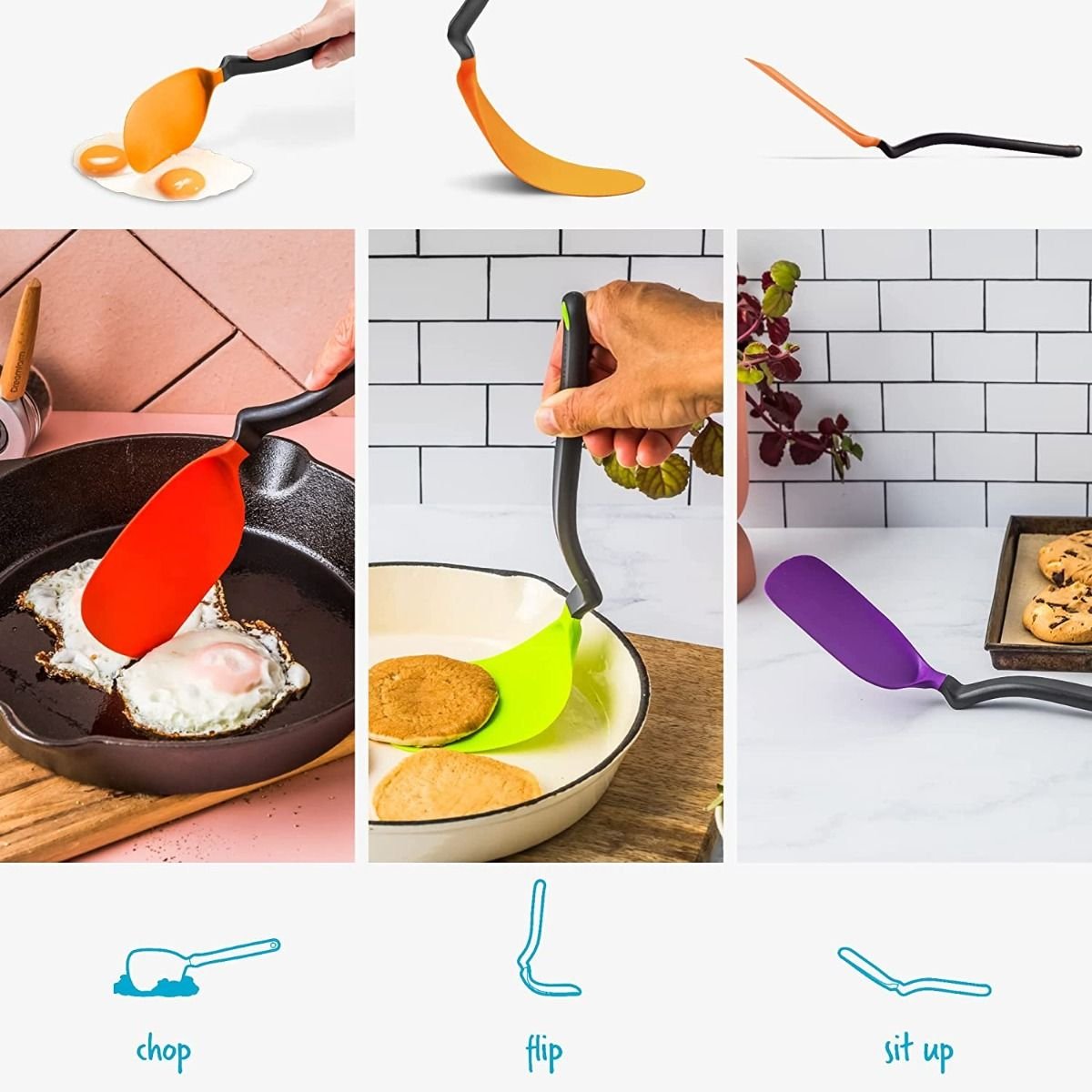 Dreamfarm Chopula Silicone Spatula| Orange Dreamfarm Chopula Silicone Spatula| Orange -All-Clad Shop 71vpsfuklhl. ac sl1500